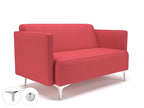 Office Armchair Napa Slim Arm 125cm Wide Sofa in Camira Era Fabric with Socket Chrome Colour Cycle 