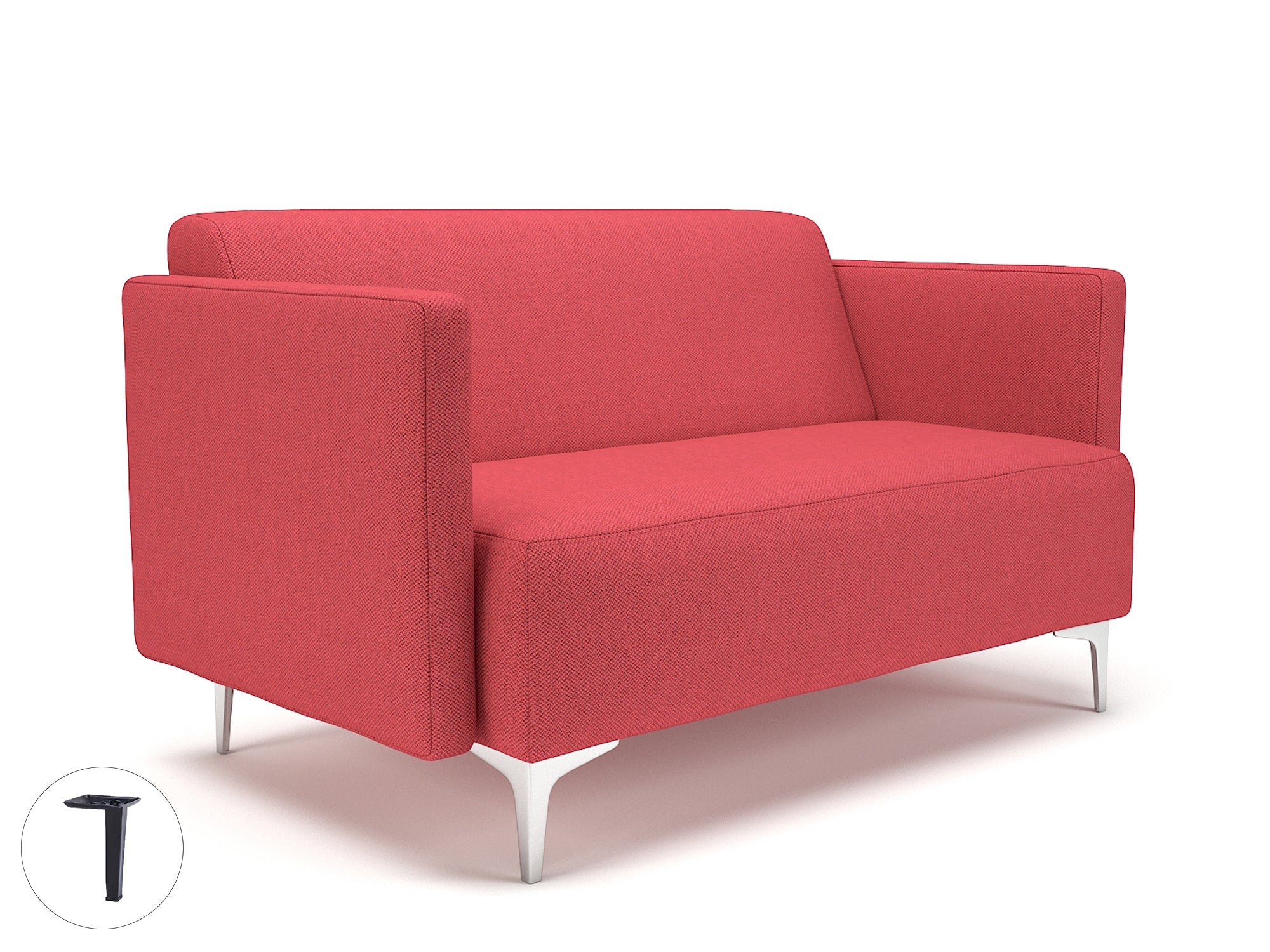 Office furniture napa-slim-arm-125cm-wide-sofa-in-camira-era-fabric Dynamic  Matt Black Colour Cycle 