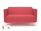 Office furniture napa-slim-arm-125cm-wide-sofa-in-camira-era-fabric-with-socket Dynamic  Light Wood Colour Forward 