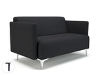 Office furniture napa-slim-arm-125cm-wide-sofa-in-warwick-dolly-fabric Dynamic  Matt Black Colour Lagoon 