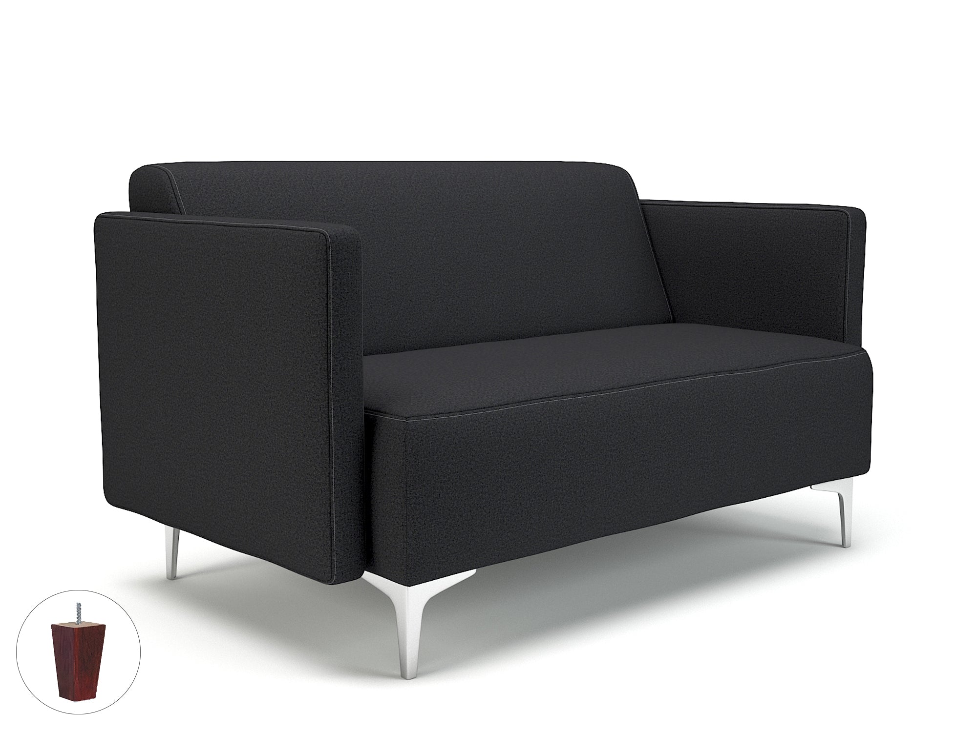 Office furniture napa-slim-arm-125cm-wide-sofa-in-warwick-dolly-fabric Dynamic  Light Wood Colour Linen 