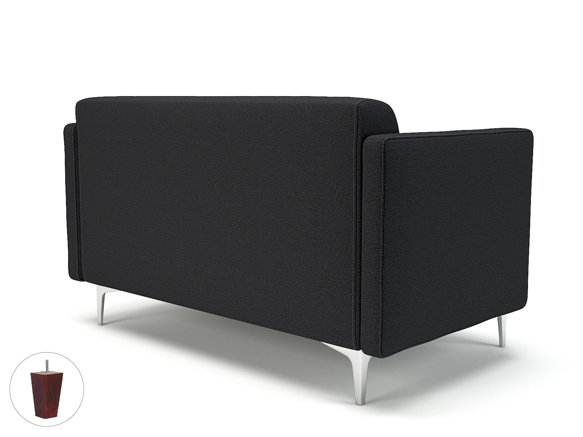 Office furniture napa-slim-arm-125cm-wide-sofa-in-warwick-dolly-fabric Dynamic  Chrome Colour Marmalade 