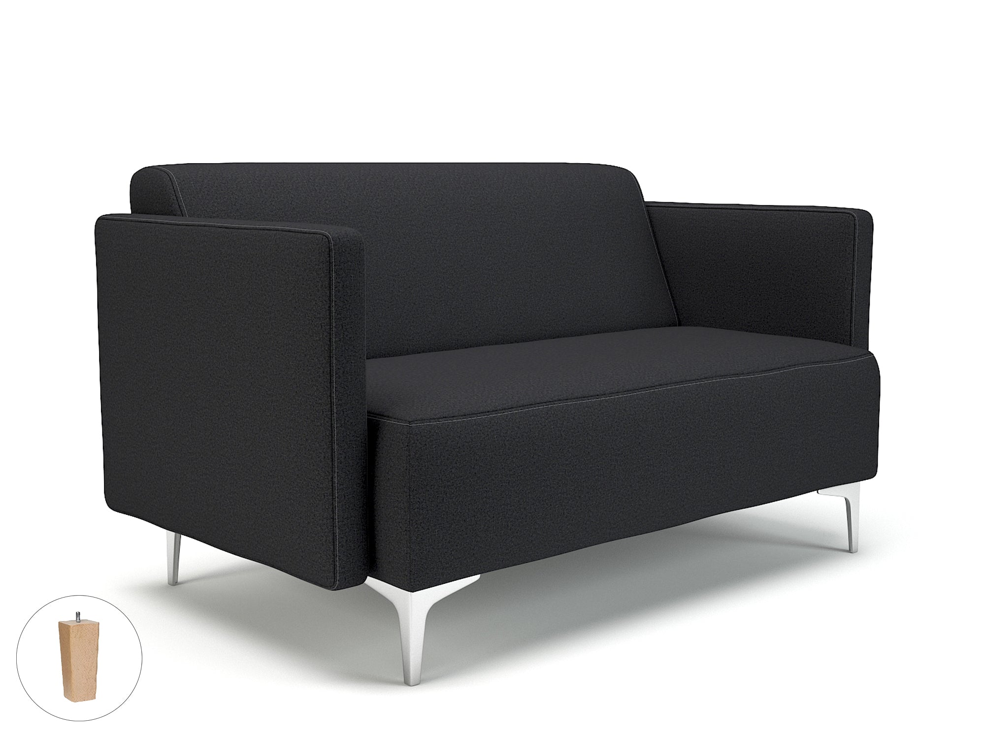 Office furniture napa-slim-arm-125cm-wide-sofa-in-warwick-dolly-fabric Dynamic  Ebony Wood Colour Marmalade 