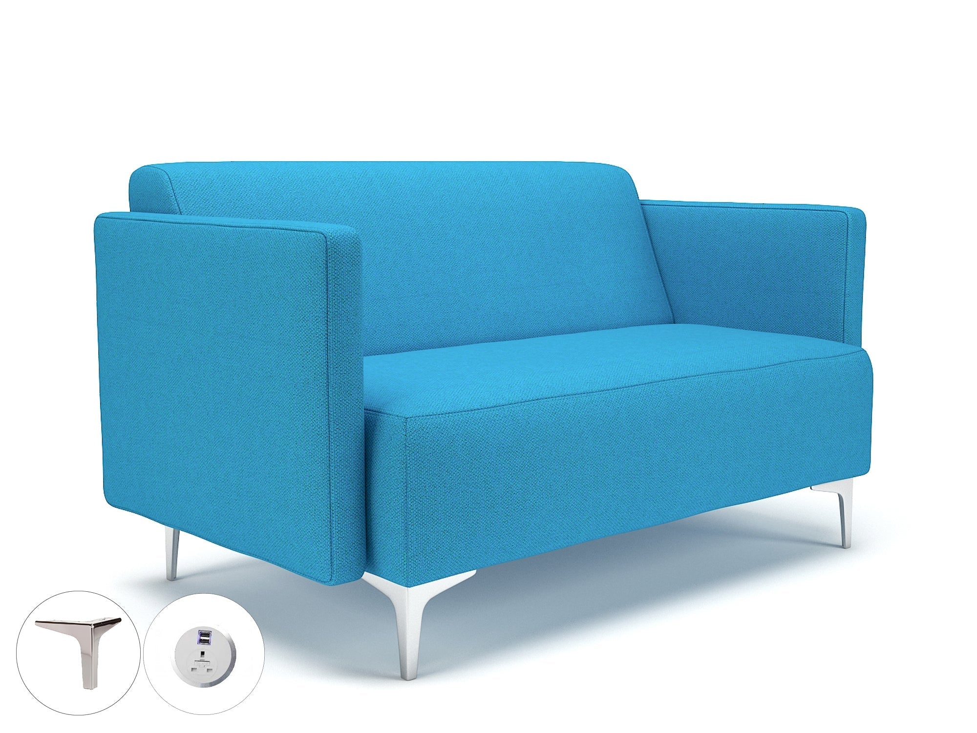 Office furniture napa-slim-arm-125cm-wide-sofa-in-camira-era-fabric-with-socket Dynamic  Chrome Colour History 