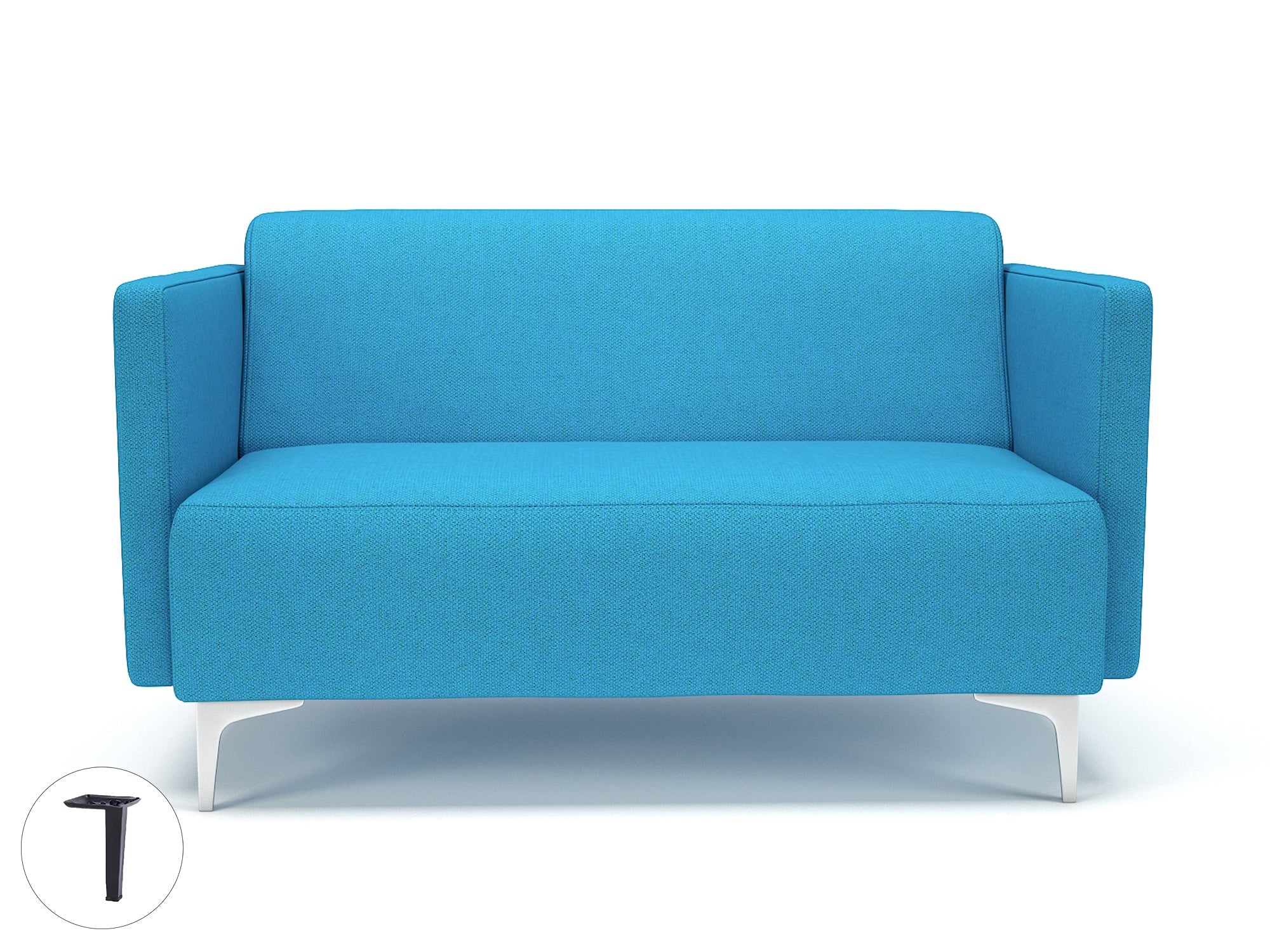 Office furniture napa-slim-arm-125cm-wide-sofa-in-camira-era-fabric Dynamic  Chrome Colour Perennial 