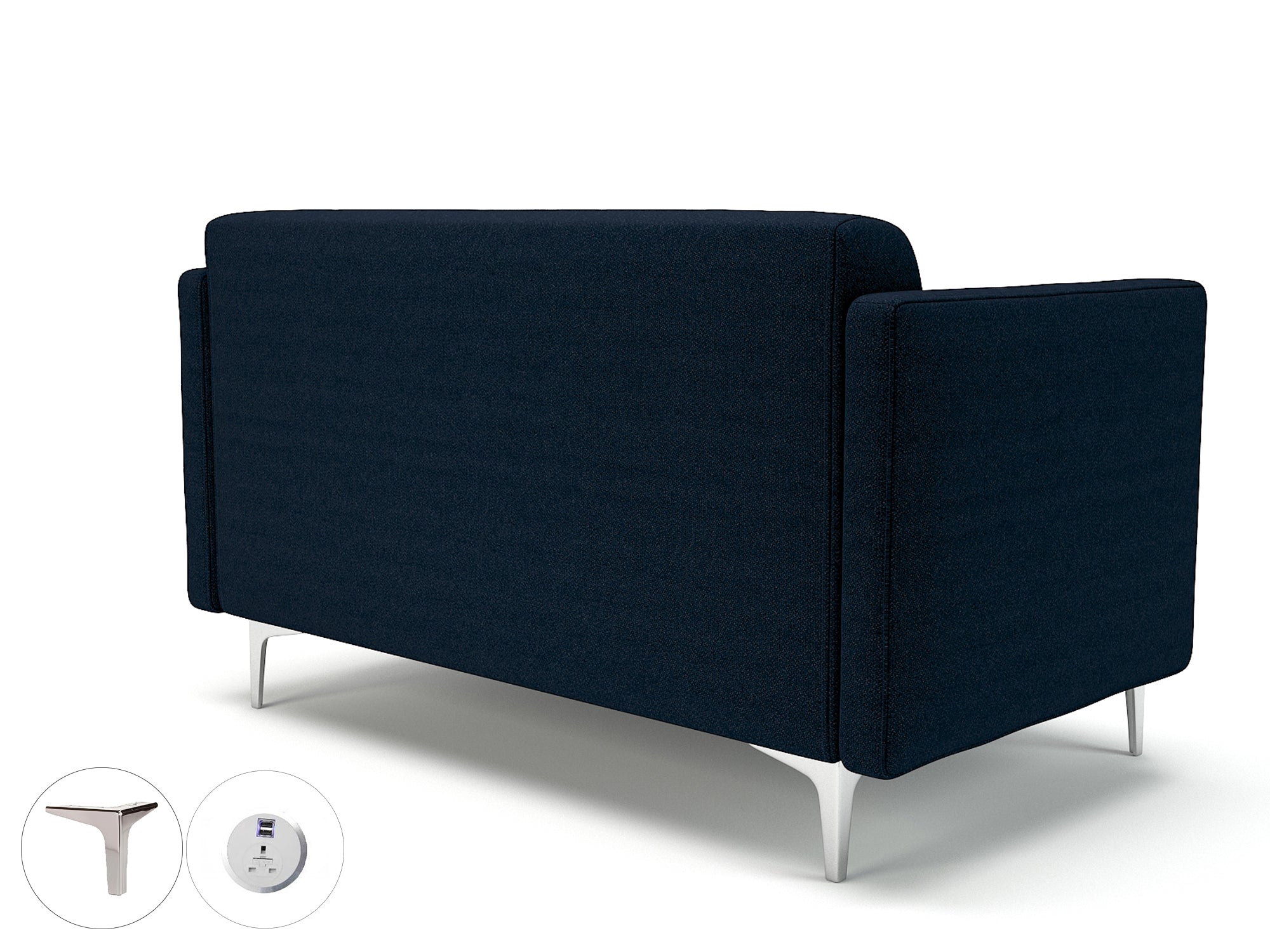 Office furniture napa-slim-arm-125cm-wide-sofa-in-camira-era-fabric-with-socket Dynamic  Light Wood Colour Present 