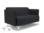 Office furniture napa-slim-arm-125cm-wide-sofa-in-warwick-dolly-fabric-with-socket Dynamic  Chrome Colour Lagoon 