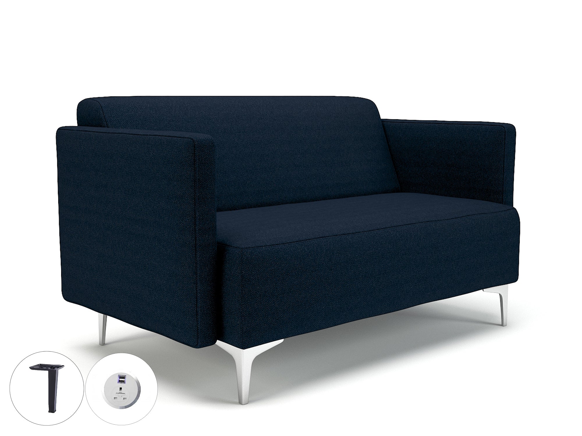 Office furniture napa-slim-arm-125cm-wide-sofa-in-camira-era-fabric-with-socket Dynamic  Matt Black Colour Present 
