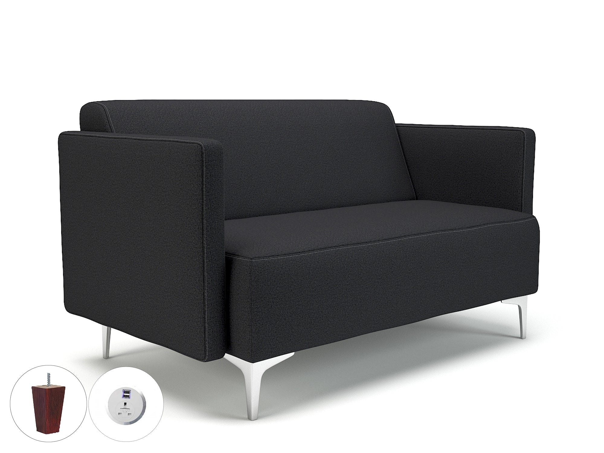 Office furniture napa-slim-arm-125cm-wide-sofa-in-warwick-dolly-fabric-with-socket Dynamic  Light Wood Colour Linen 