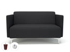 Office furniture napa-slim-arm-125cm-wide-sofa-in-warwick-dolly-fabric-with-socket Dynamic  Matt Black Colour Linen 