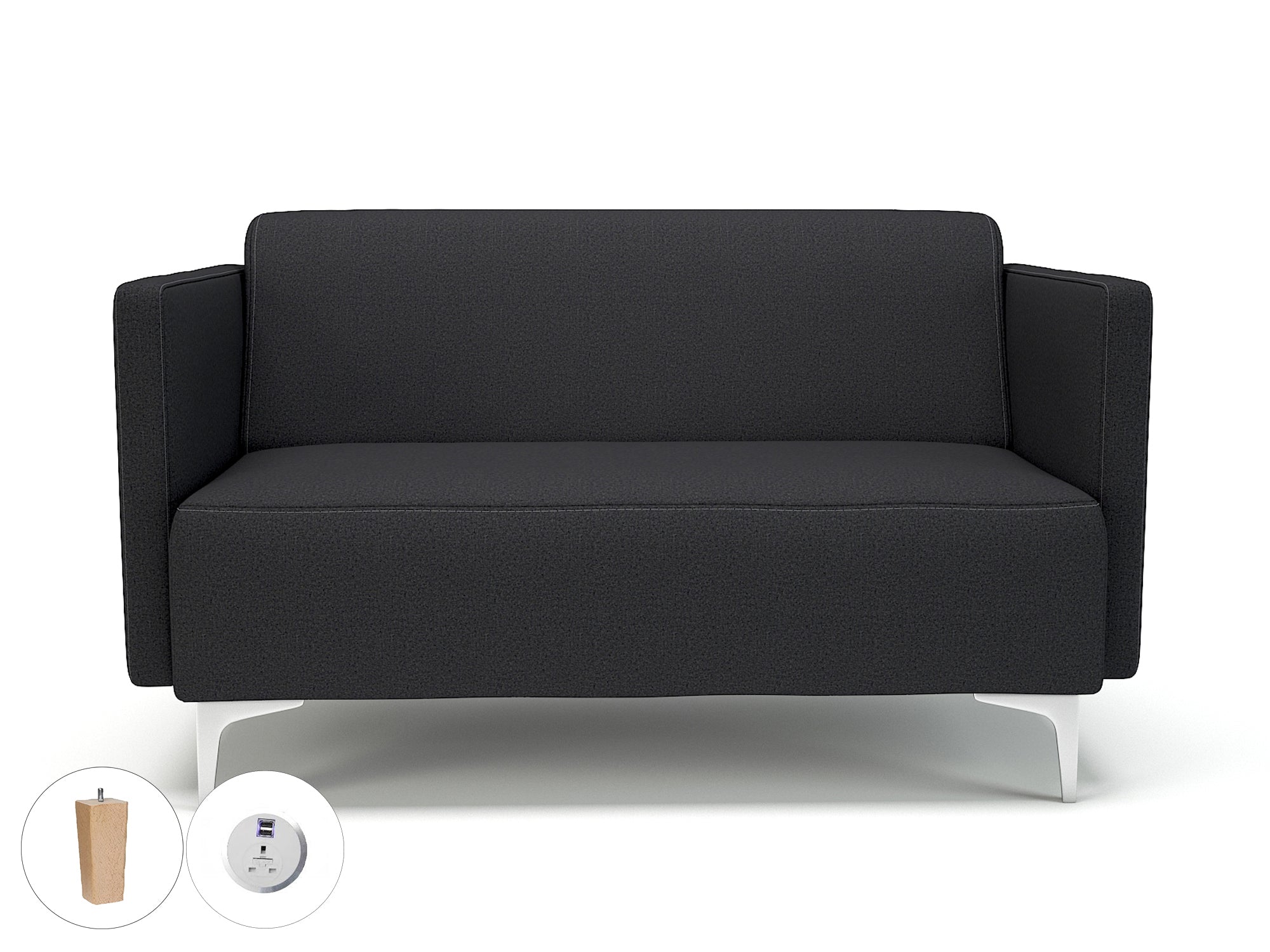 Office furniture napa-slim-arm-125cm-wide-sofa-in-warwick-dolly-fabric-with-socket Dynamic  Light Wood Colour Marmalade 