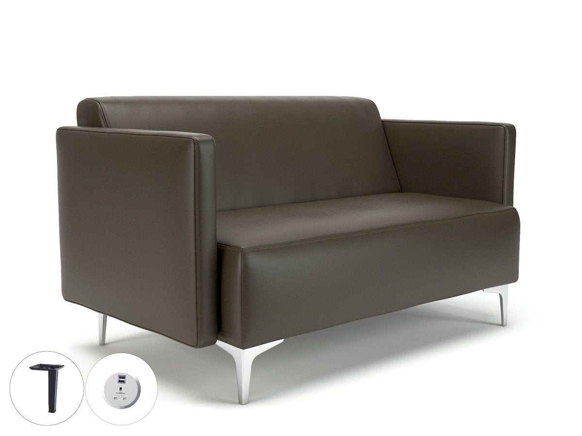Office furniture napa-slim-arm-125cm-wide-sofa-in-cristina-marrone-ultima-faux-leather-with-socket Dynamic   Colour  