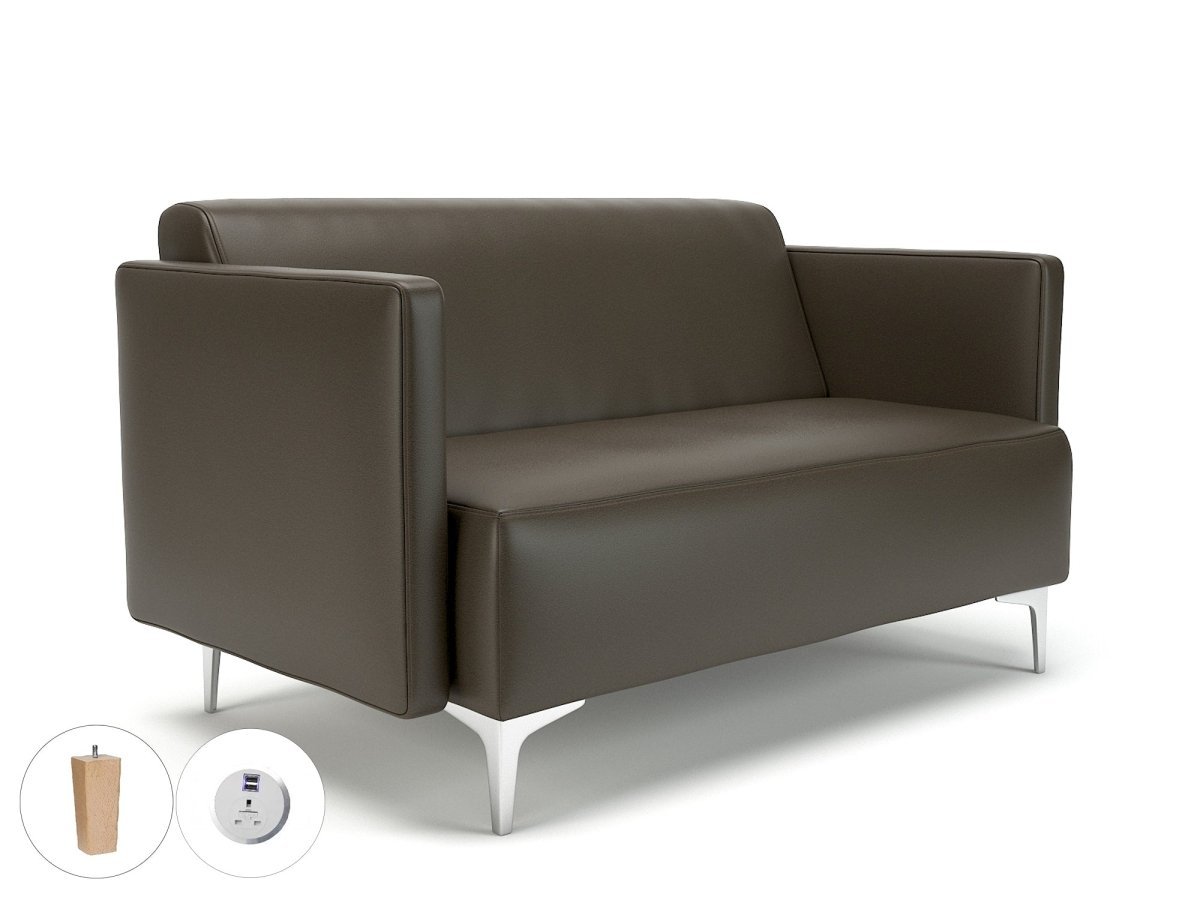 Office furniture napa-slim-arm-125cm-wide-sofa-in-cristina-marrone-ultima-faux-leather-with-socket Dynamic   Colour  