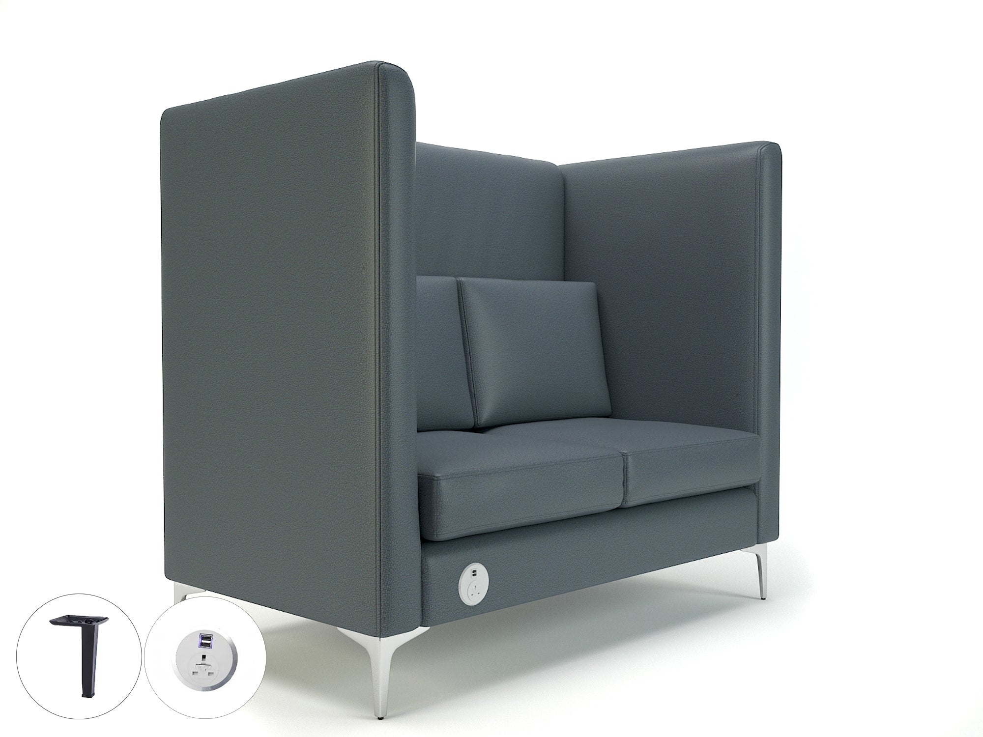 altus-128cm-wide-privacy-booth-in-cristina-marrone-ultima-faux-leather-with-socket Dynamic  Matt Black Colour Atlantic 