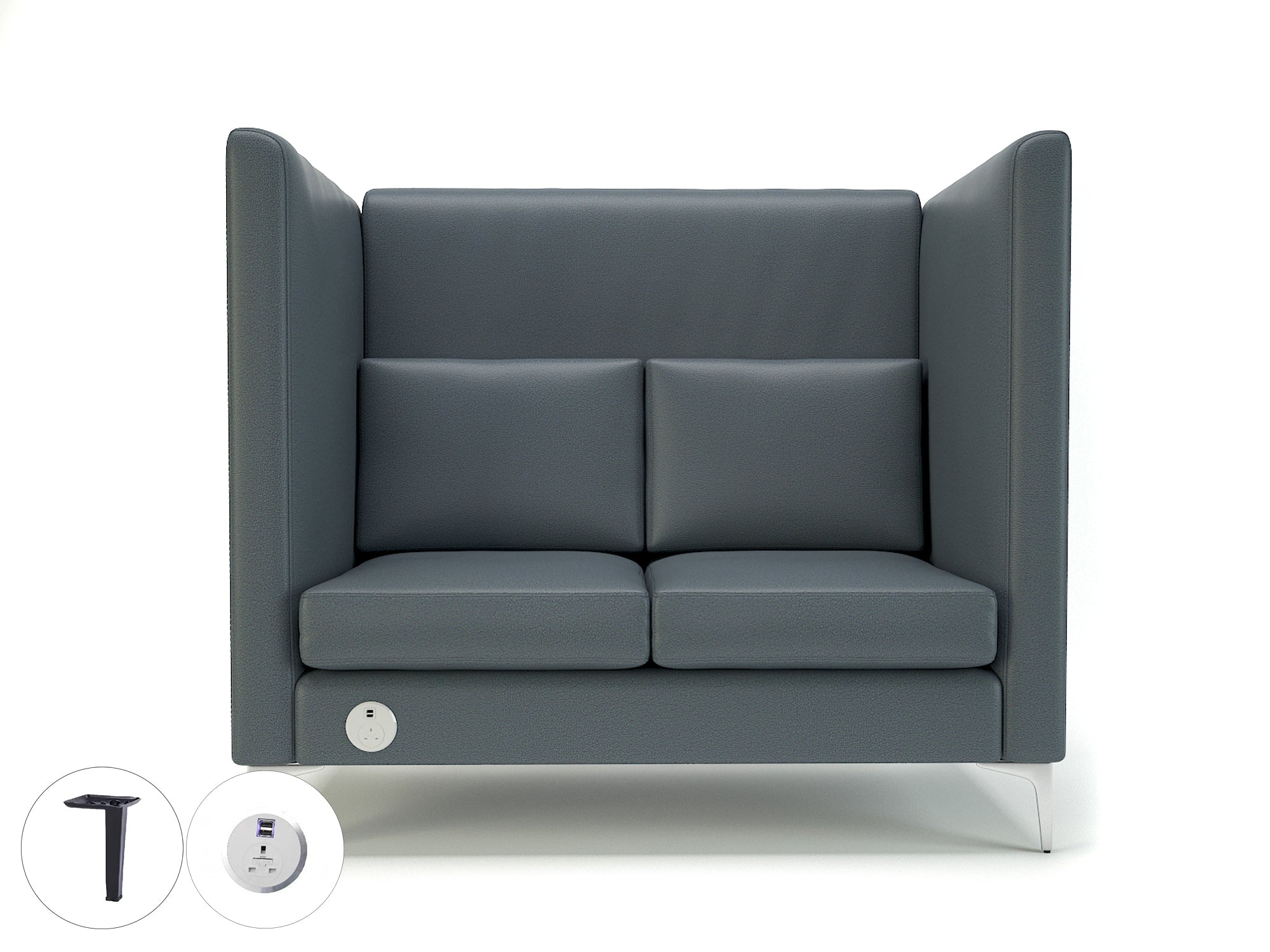 altus-128cm-wide-privacy-booth-in-cristina-marrone-ultima-faux-leather-with-socket Dynamic  Chrome Colour Chalk 