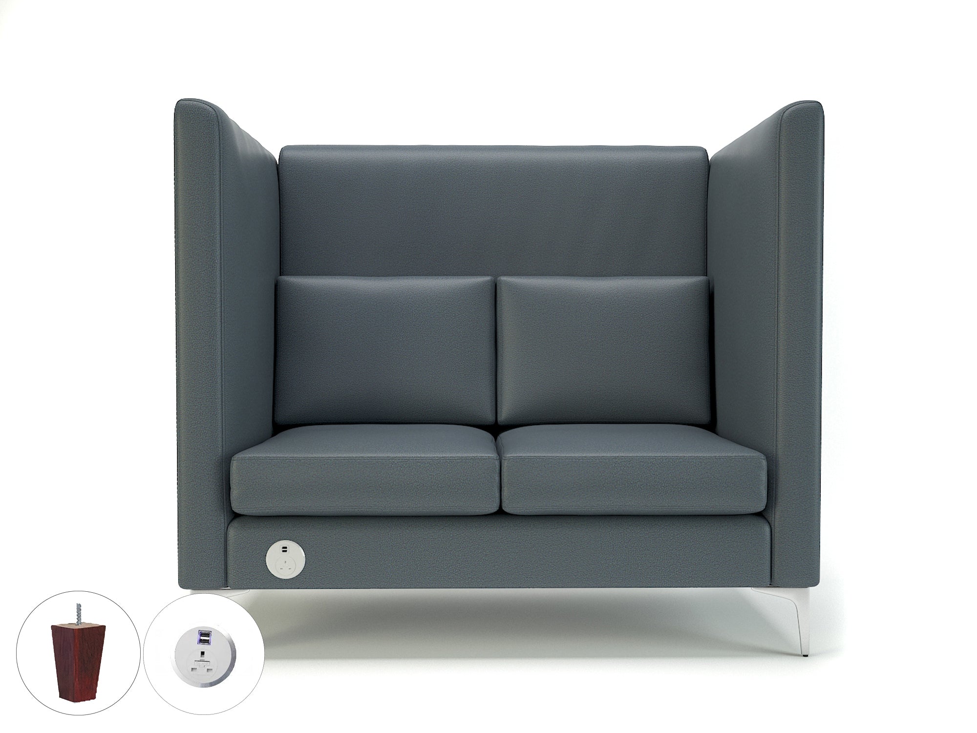 altus-128cm-wide-privacy-booth-in-cristina-marrone-ultima-faux-leather-with-socket Dynamic  Matt Black Colour Chalk 