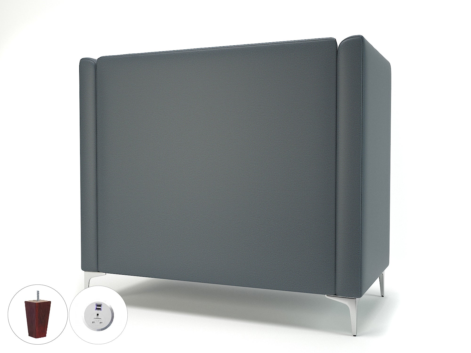 altus-128cm-wide-privacy-booth-in-cristina-marrone-ultima-faux-leather-with-socket Dynamic  Chrome Colour Chilli 
