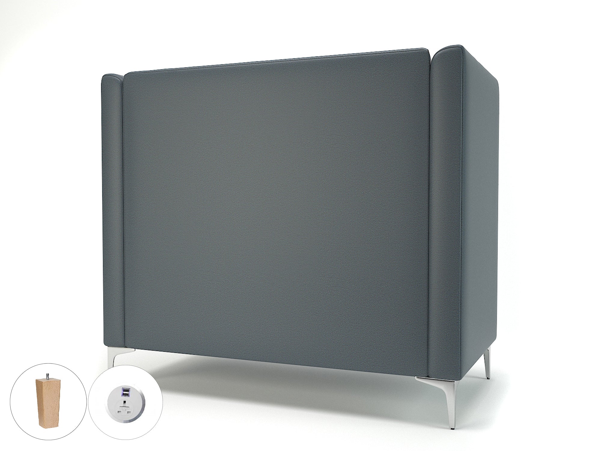 altus-128cm-wide-privacy-booth-in-cristina-marrone-ultima-faux-leather-with-socket Dynamic  Matt Black Colour Chilli 
