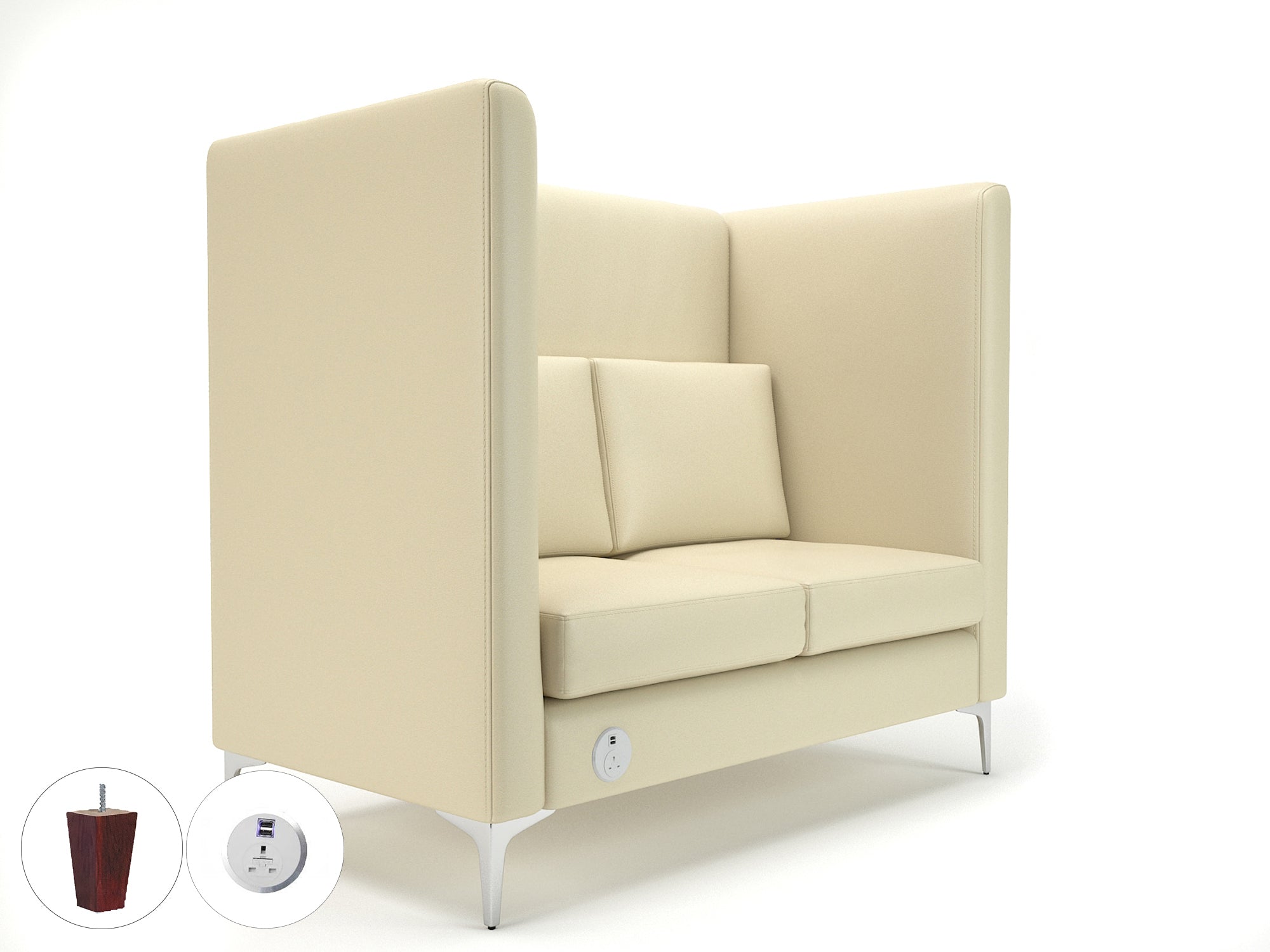 altus-128cm-wide-privacy-booth-in-cristina-marrone-ultima-faux-leather-with-socket Dynamic  Light Wood Colour Mocha 