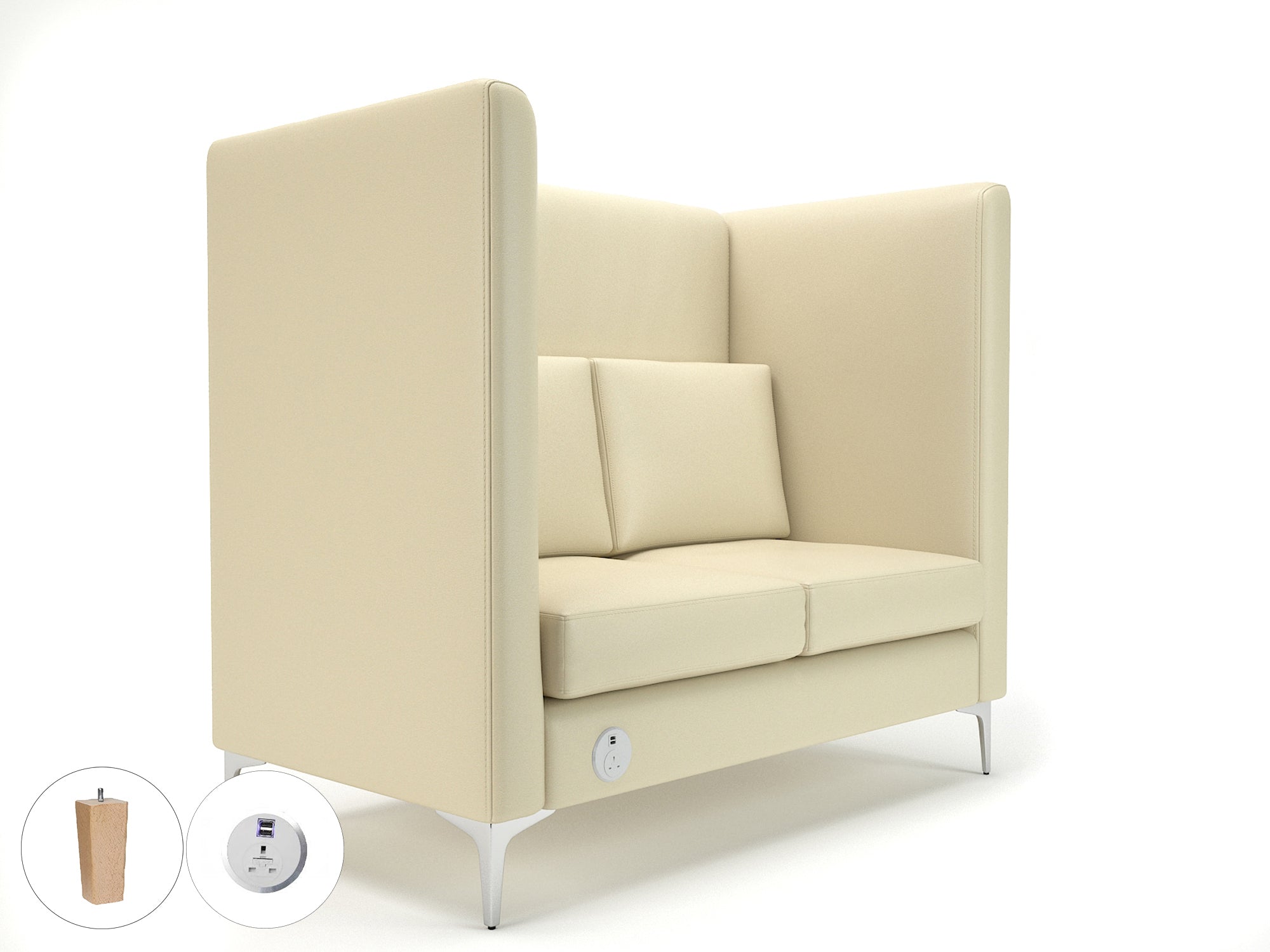 altus-128cm-wide-privacy-booth-in-cristina-marrone-ultima-faux-leather-with-socket Dynamic  Ebony Wood Colour Steel 