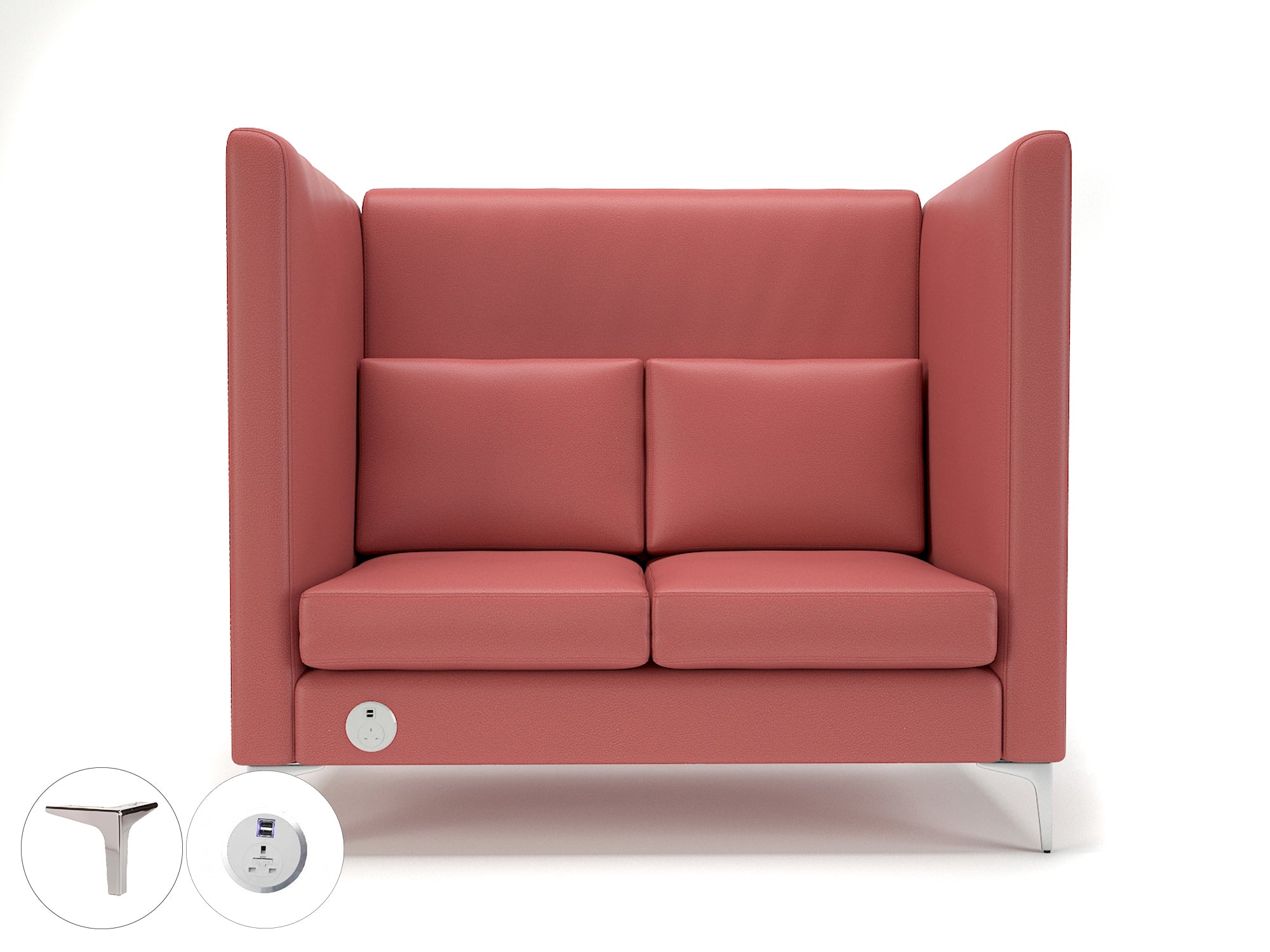 altus-128cm-wide-privacy-booth-in-cristina-marrone-ultima-faux-leather-with-socket Dynamic  Ebony Wood Colour Taupe 
