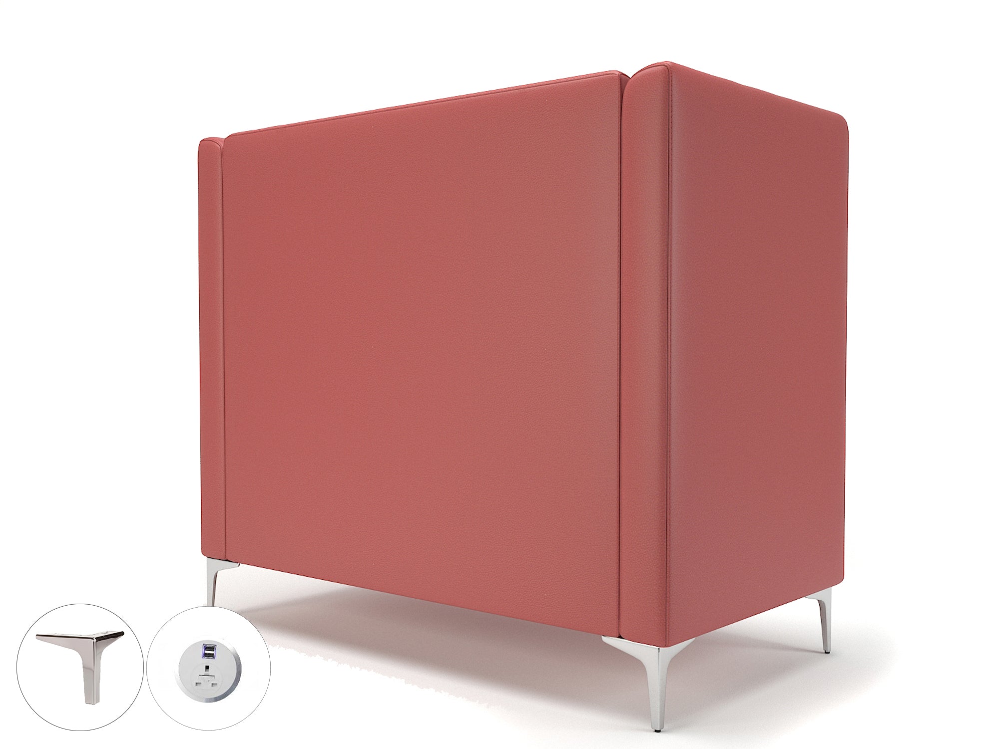 altus-128cm-wide-privacy-booth-in-cristina-marrone-ultima-faux-leather-with-socket Dynamic  Light Wood Colour Taupe 