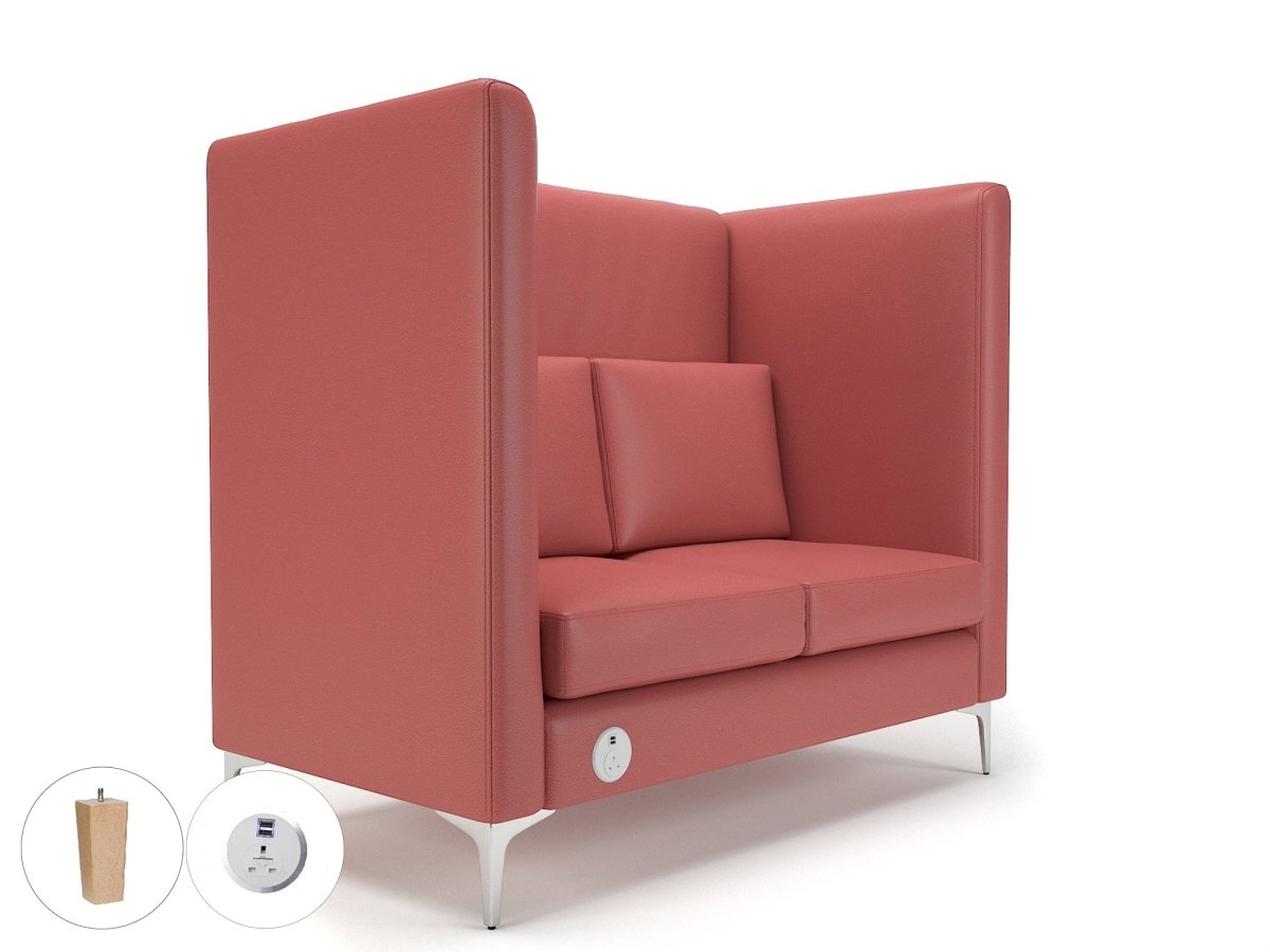 Office furniture altus-128cm-wide-privacy-booth-in-cristina-marrone-ultima-faux-leather-with-socket Dynamic   Colour  