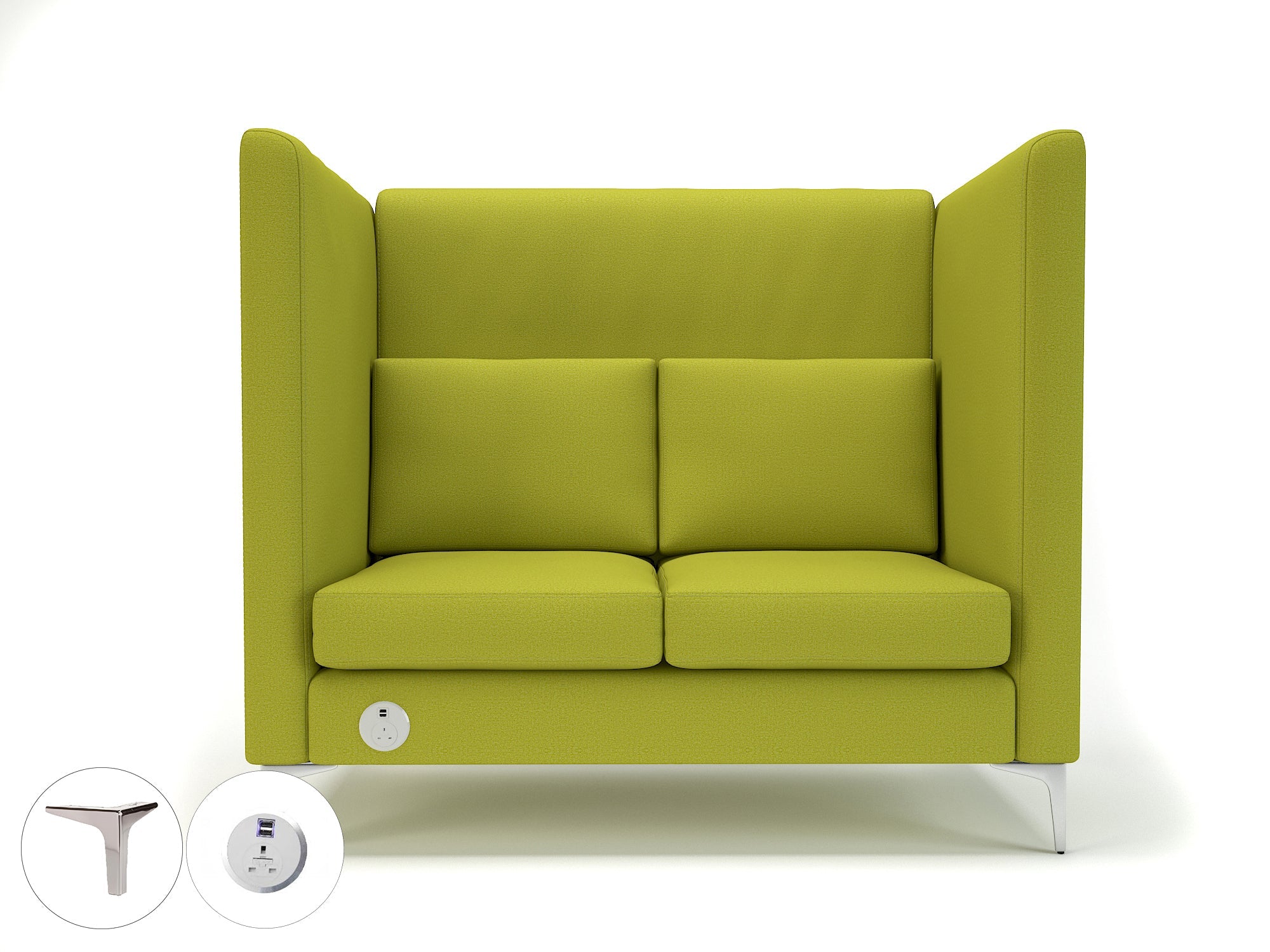 Office furniture altus-128cm-wide-privacy-booth-in-warwick-dolly-fabric-with-socket Dynamic  Ebony Wood Colour Citron 