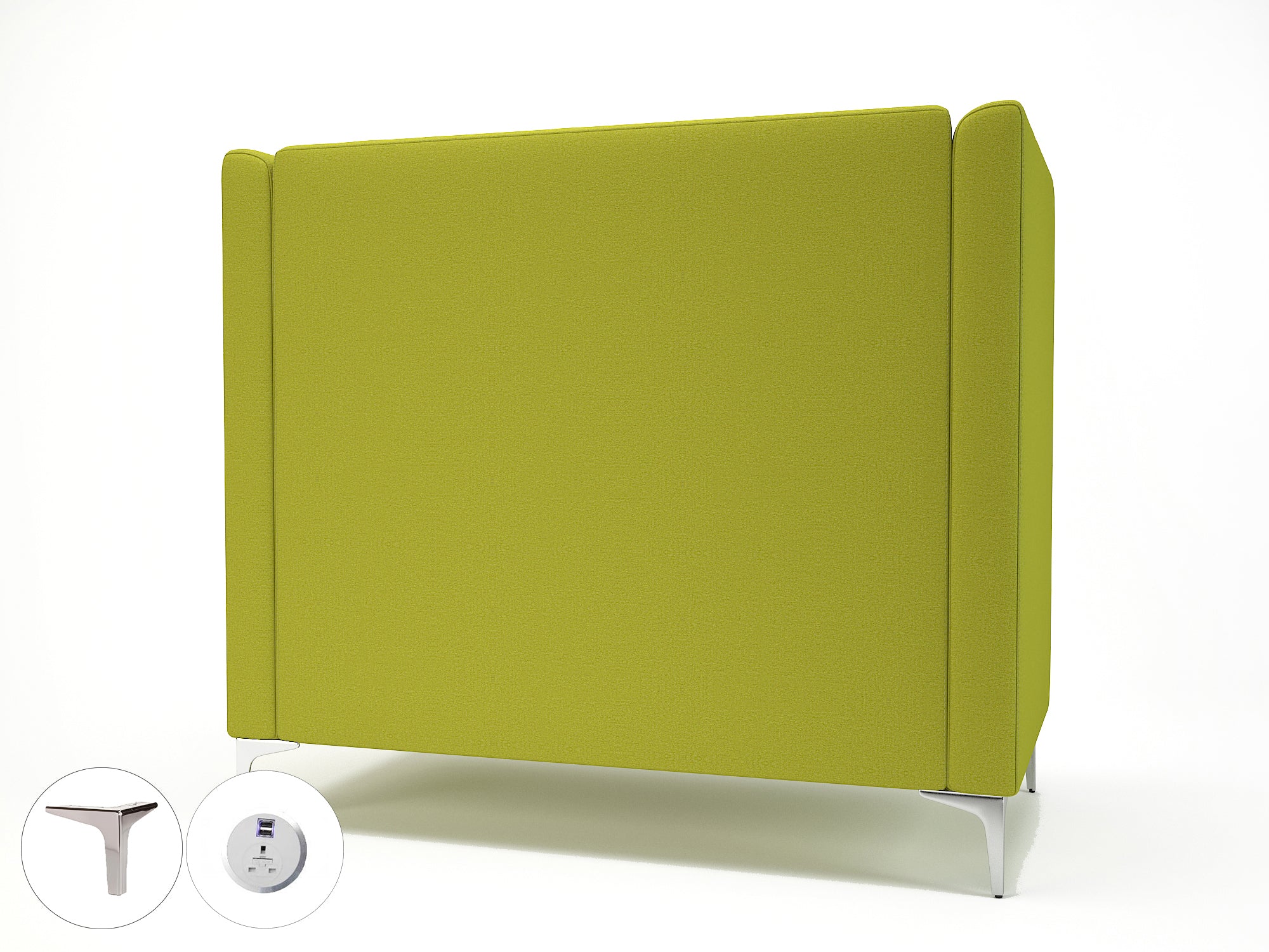 Office furniture altus-128cm-wide-privacy-booth-in-warwick-dolly-fabric-with-socket Dynamic  Light Wood Colour Citron 