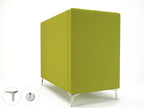 Office furniture altus-128cm-wide-privacy-booth-in-warwick-dolly-fabric-with-socket Dynamic  Matt Black Colour Citron 