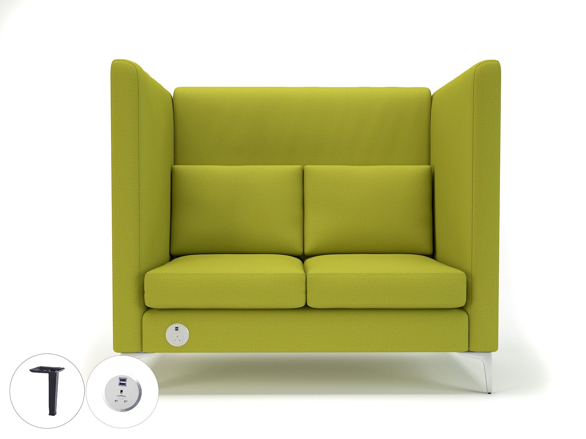 Office furniture altus-128cm-wide-privacy-booth-in-warwick-dolly-fabric-with-socket Dynamic  Ebony Wood Colour Denim 