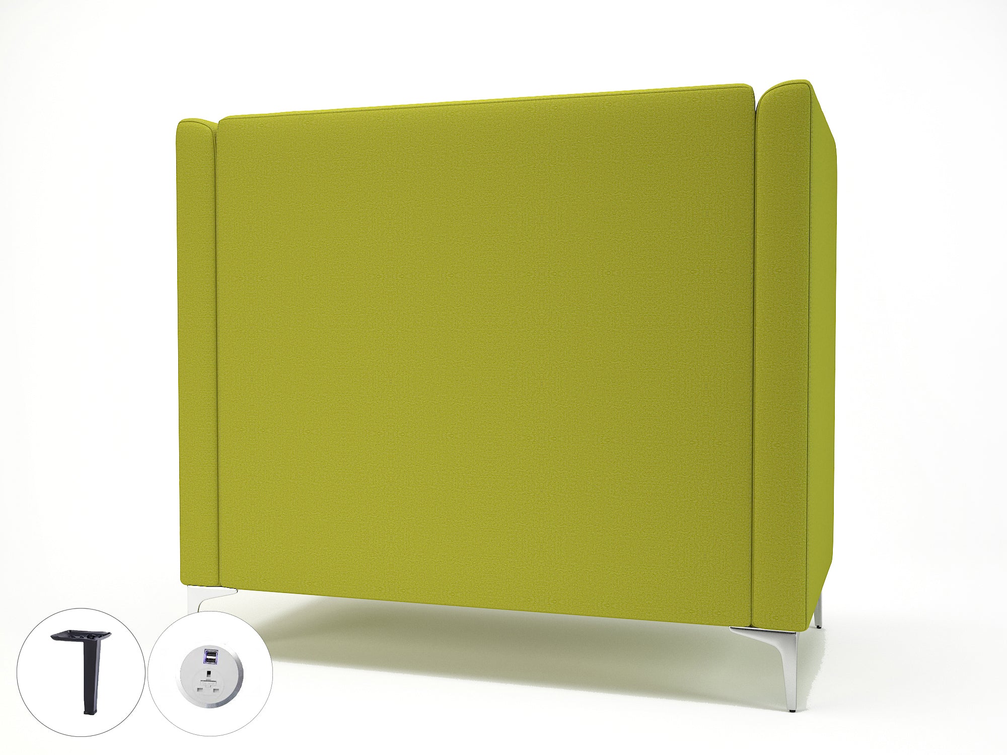 Office furniture altus-128cm-wide-privacy-booth-in-warwick-dolly-fabric-with-socket Dynamic  Light Wood Colour Denim 