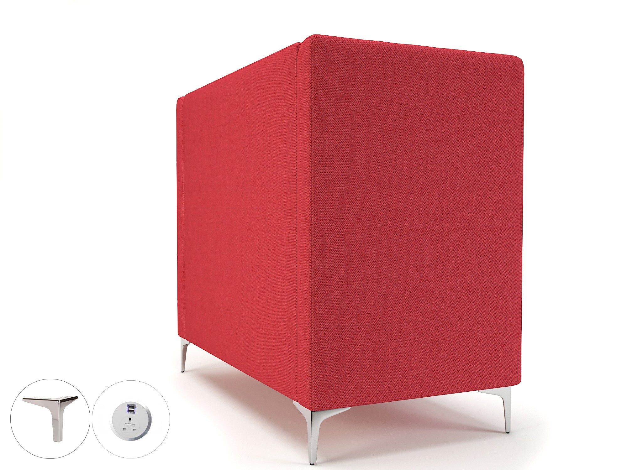 Office furniture altus-128cm-wide-privacy-booth-in-camira-era-fabric-with-socket Dynamic  Matt Black Colour Cycle 