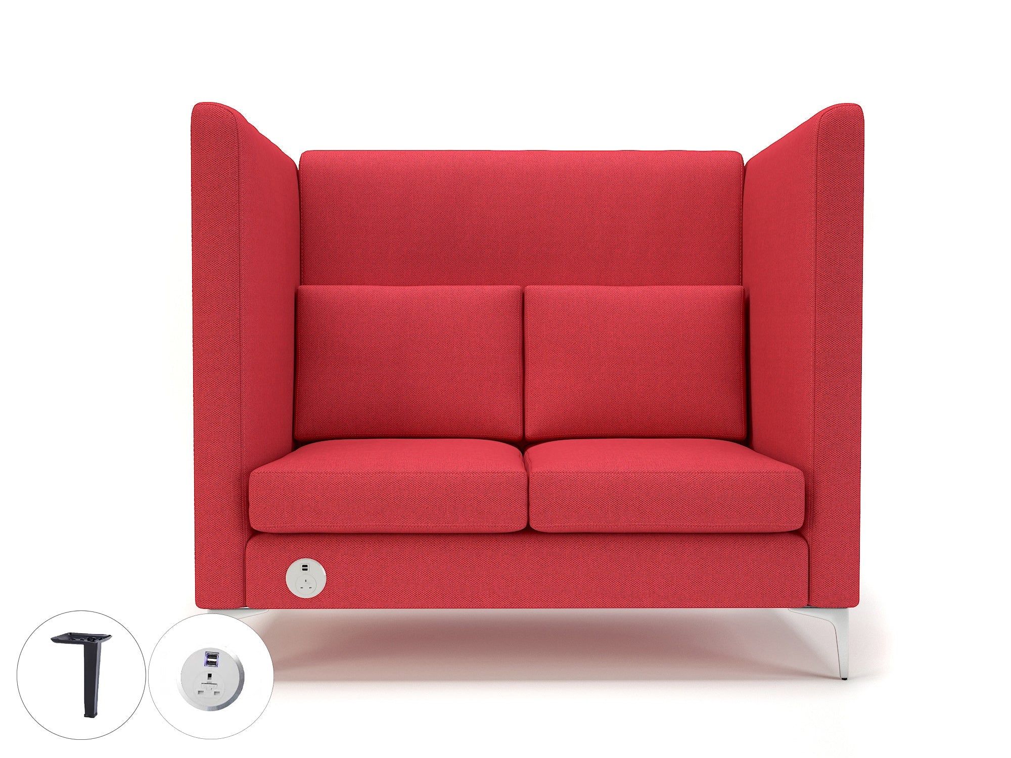 Office furniture altus-128cm-wide-privacy-booth-in-camira-era-fabric-with-socket Dynamic  Ebony Wood Colour Everlasting 