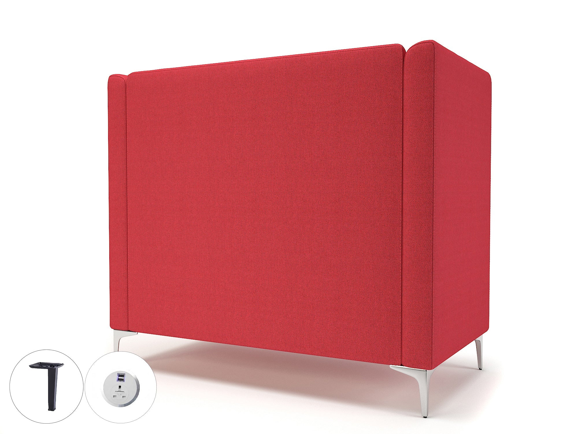 Office furniture altus-128cm-wide-privacy-booth-in-camira-era-fabric-with-socket Dynamic  Light Wood Colour Everlasting 