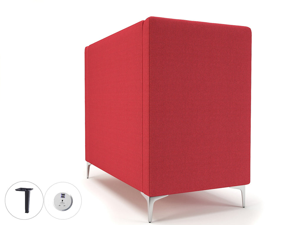 Office furniture altus-128cm-wide-privacy-booth-in-camira-era-fabric-with-socket Dynamic  Matt Black Colour Everlasting 
