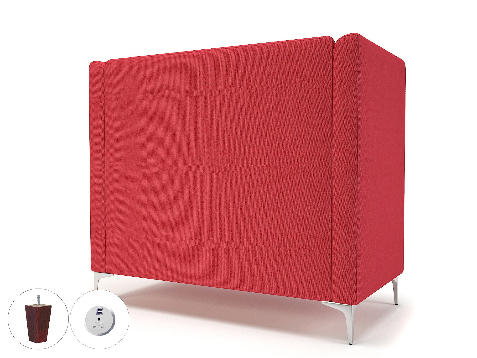 Office furniture altus-128cm-wide-privacy-booth-in-camira-era-fabric-with-socket Dynamic  Light Wood Colour Forward 