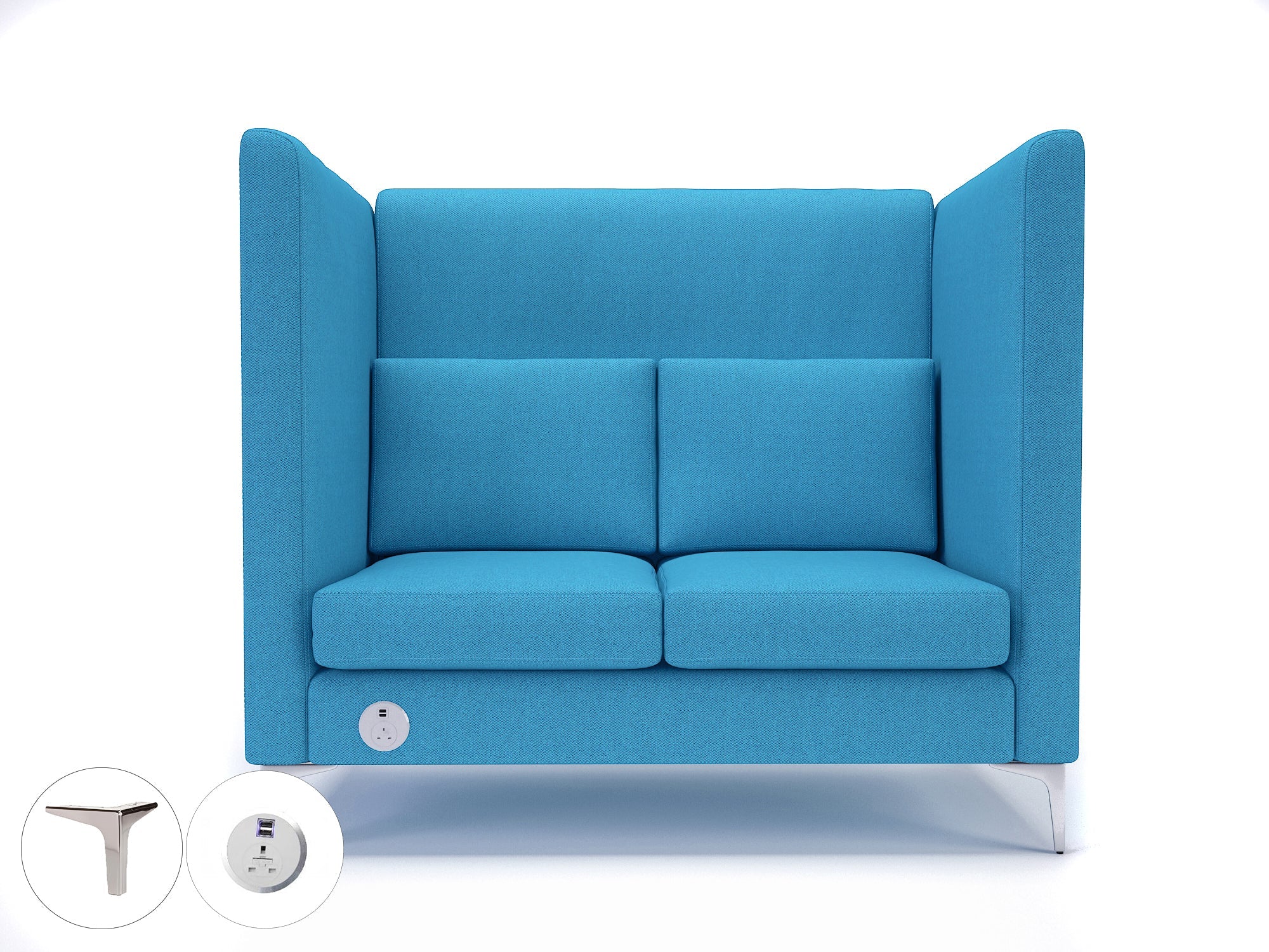Office furniture altus-128cm-wide-privacy-booth-in-camira-era-fabric-with-socket Dynamic  Ebony Wood Colour Perennial 
