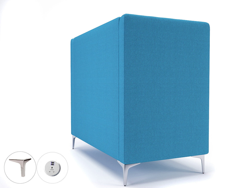 Office furniture altus-128cm-wide-privacy-booth-in-camira-era-fabric-with-socket Dynamic  Matt Black Colour Perennial 
