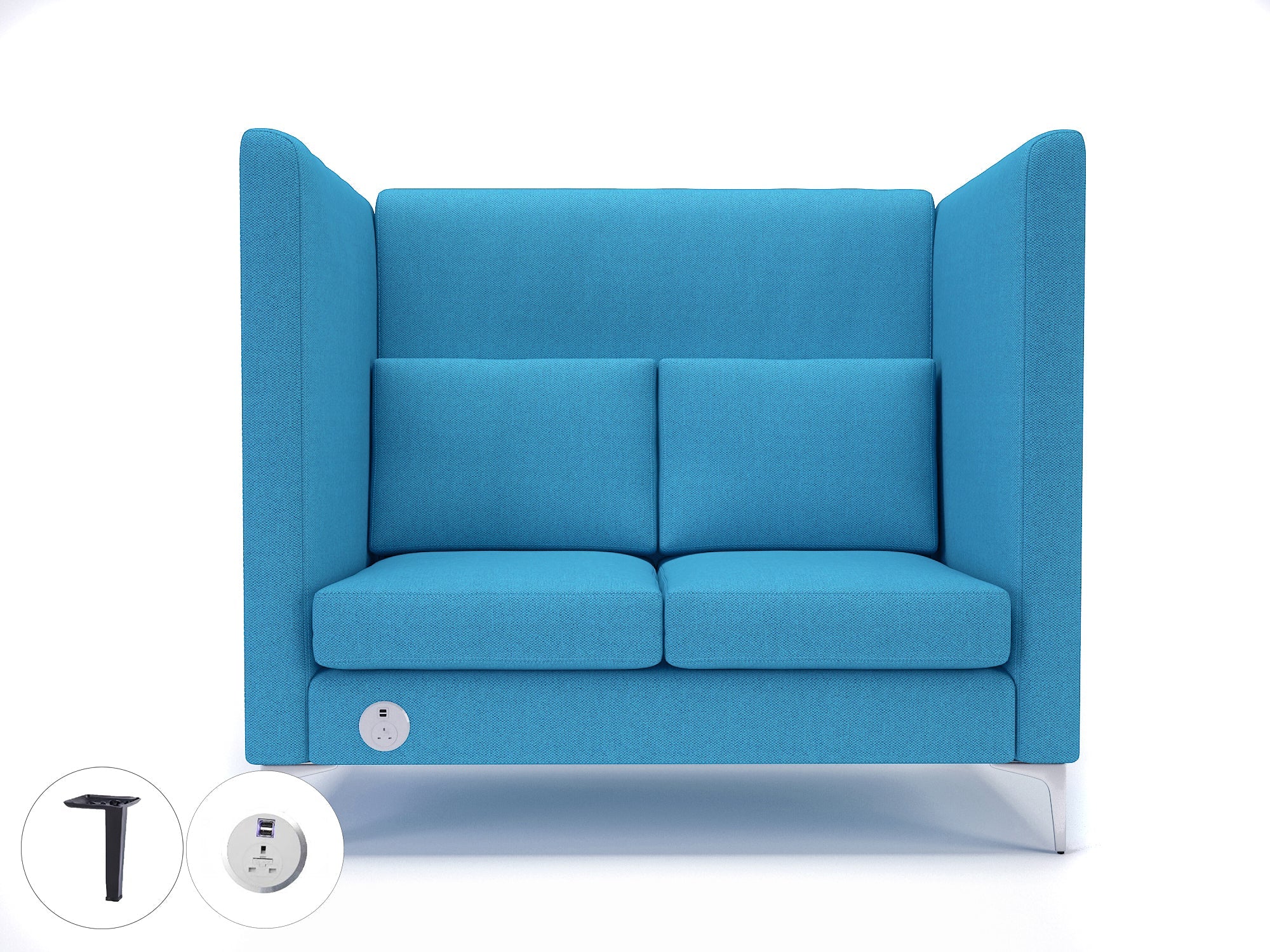 Office furniture altus-128cm-wide-privacy-booth-in-camira-era-fabric-with-socket Dynamic  Ebony Wood Colour Period 