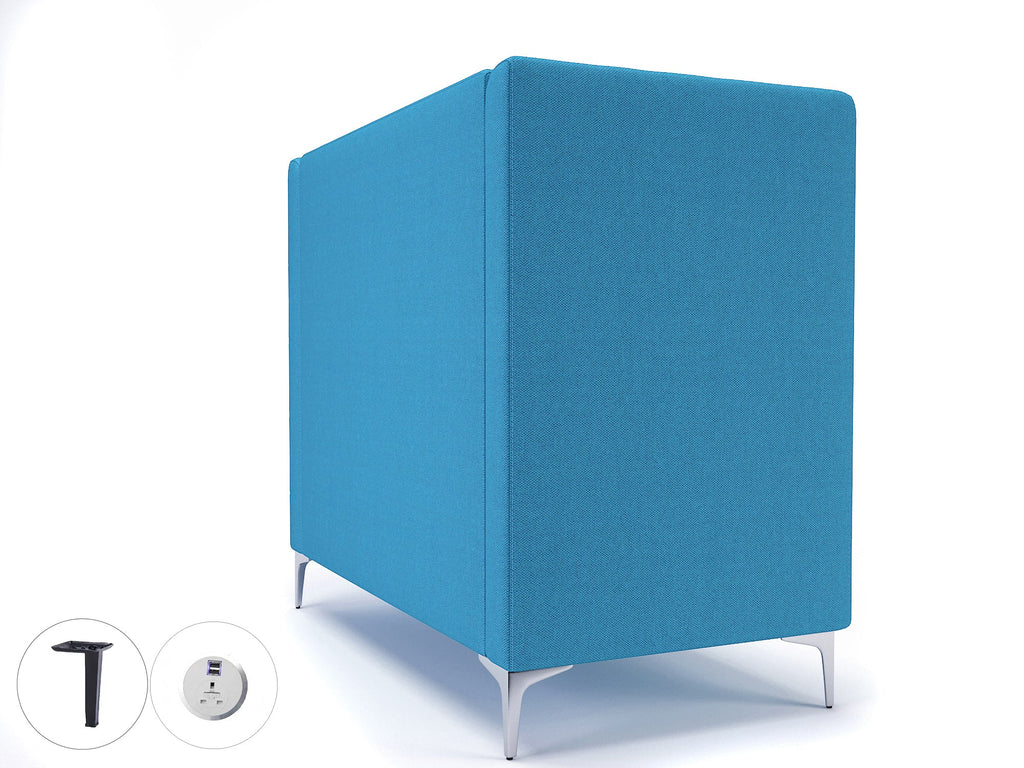 Office furniture altus-128cm-wide-privacy-booth-in-camira-era-fabric-with-socket Dynamic  Matt Black Colour Period 