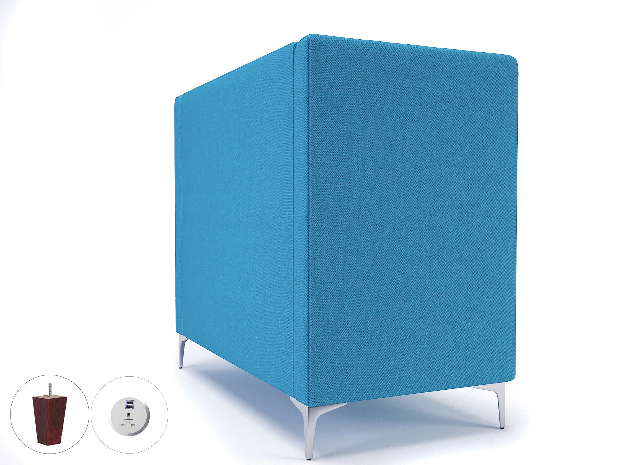 Office furniture altus-128cm-wide-privacy-booth-in-camira-era-fabric-with-socket Dynamic  Matt Black Colour Present 