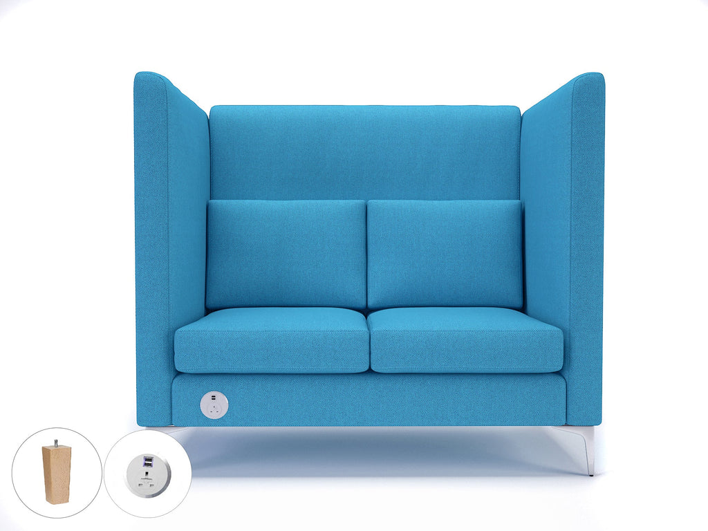 Office furniture altus-128cm-wide-privacy-booth-in-camira-era-fabric-with-socket Dynamic  Ebony Wood Colour Prime 