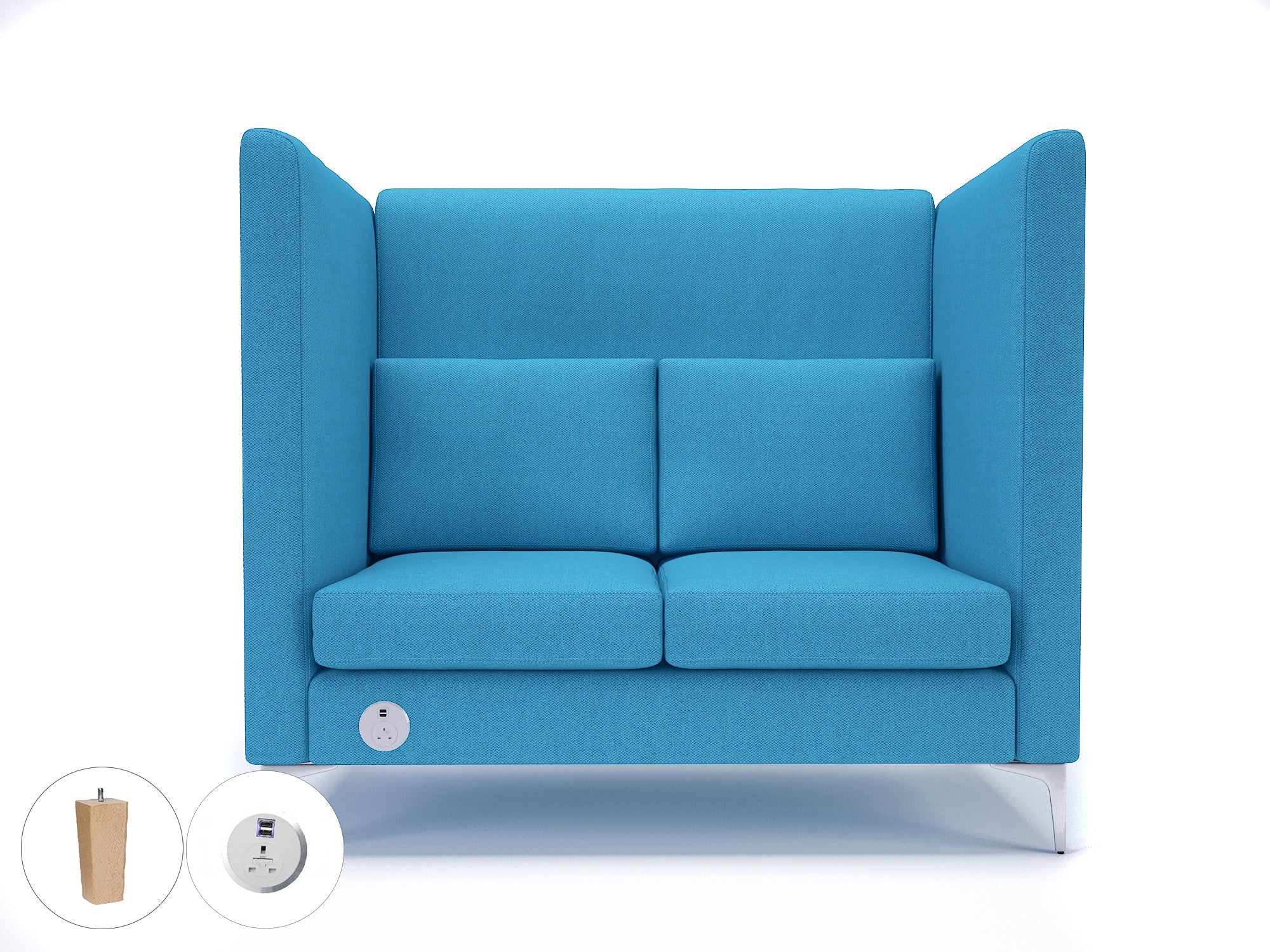 Office furniture altus-128cm-wide-privacy-booth-in-camira-era-fabric-with-socket Dynamic  Ebony Wood Colour Prime 