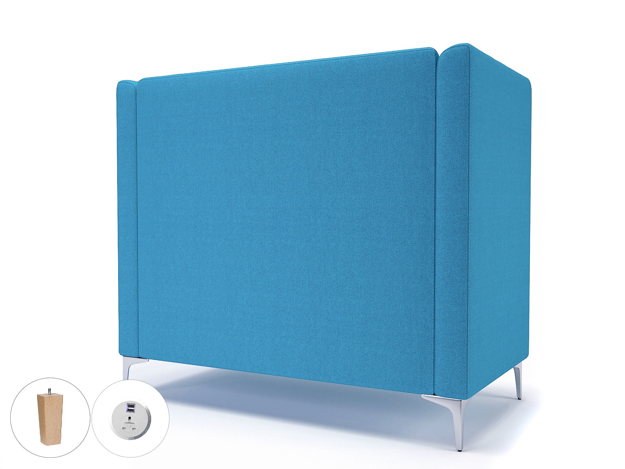Office furniture altus-128cm-wide-privacy-booth-in-camira-era-fabric-with-socket Dynamic  Light Wood Colour Prime 