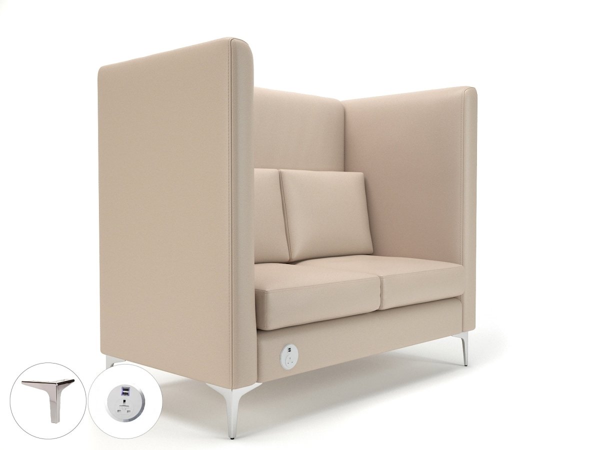 Office furniture altus-128cm-wide-privacy-booth-in-cristina-marrone-ultima-faux-leather-with-socket Dynamic   Colour  