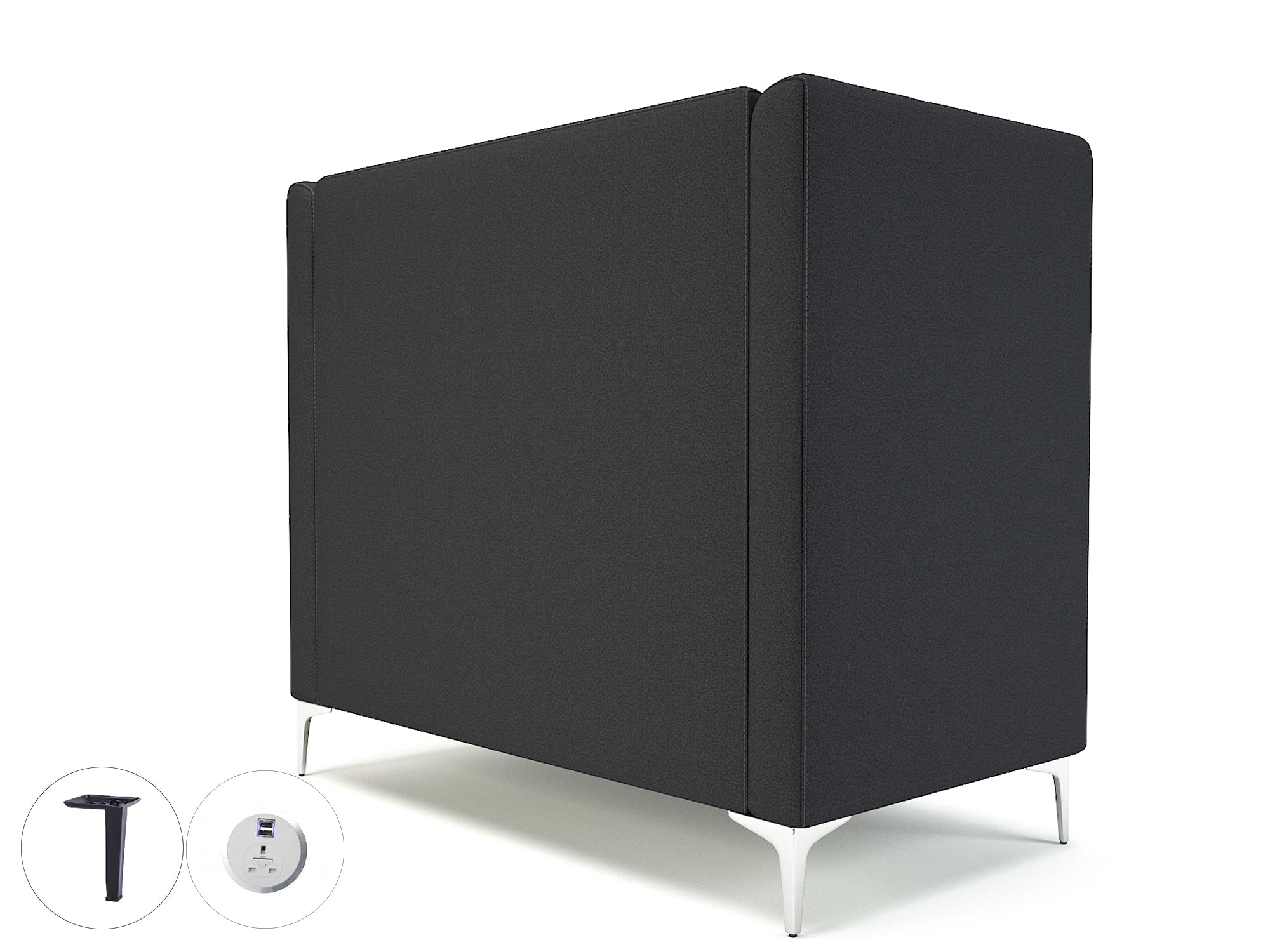 altus-128cm-wide-privacy-booth-in-warwick-dolly-fabric-with-socket Dynamic  Ebony Wood Colour Marmalade 