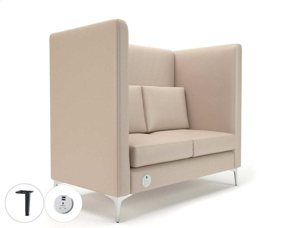 Office furniture altus-128cm-wide-privacy-booth-in-cristina-marrone-ultima-faux-leather-with-socket Dynamic   Colour  