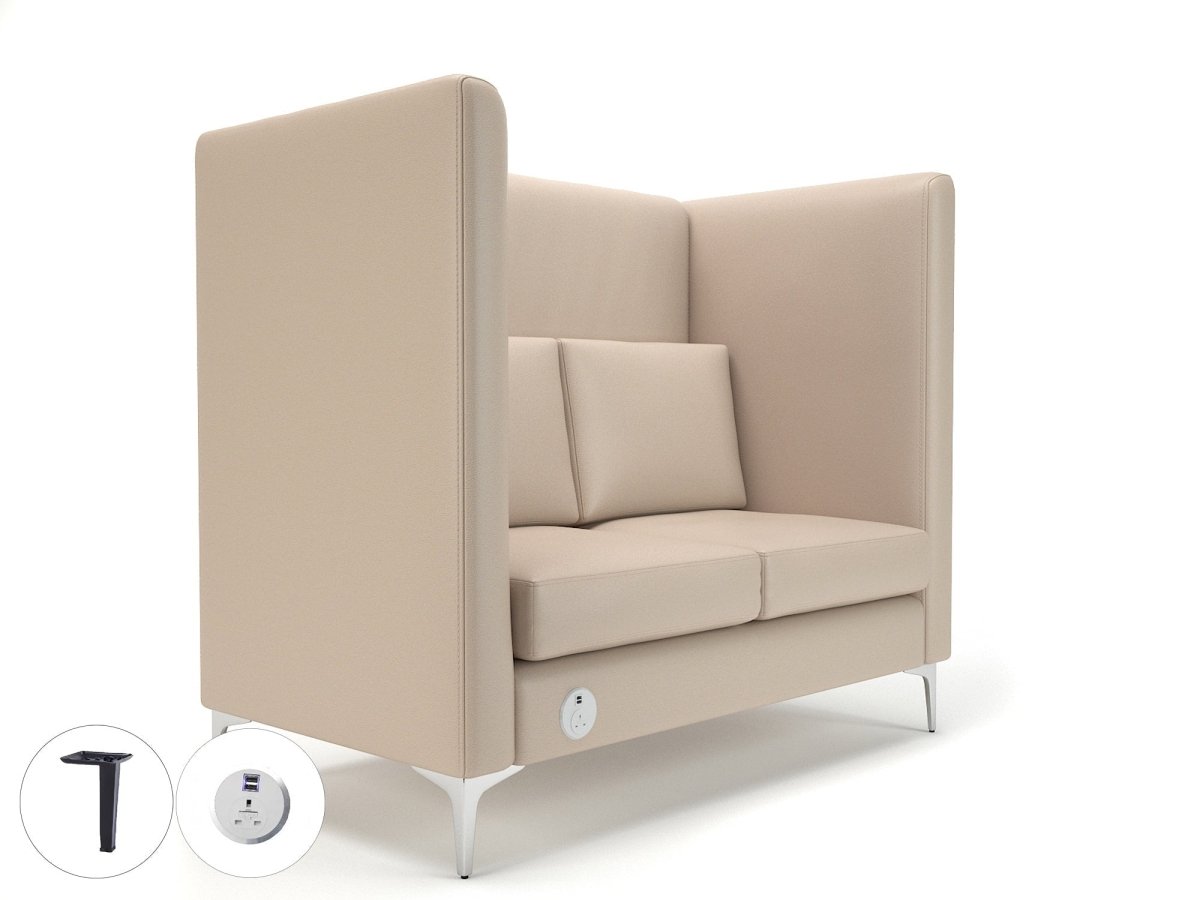 Office furniture altus-128cm-wide-privacy-booth-in-cristina-marrone-ultima-faux-leather-with-socket Dynamic   Colour  