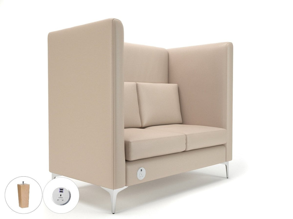 Office furniture altus-128cm-wide-privacy-booth-in-cristina-marrone-ultima-faux-leather-with-socket Dynamic   Colour  